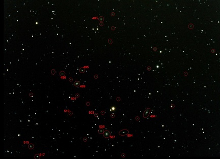 Groupe de galaxies autour de NGC510 (Pisces)