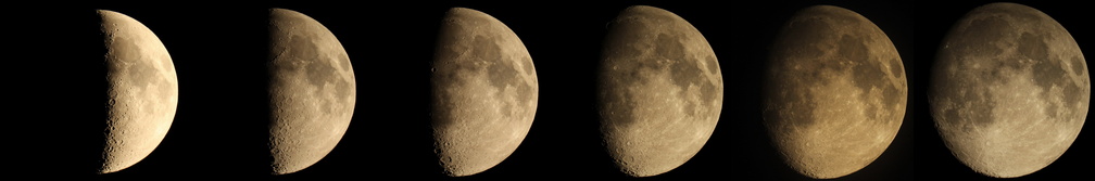 La Lune pendant 6 jours (7ème au 12ème J)