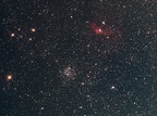 M52 et NGC7635, dans Cassiopée