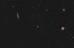 M108 galaxie  & M97 nébuleuse planétaire
