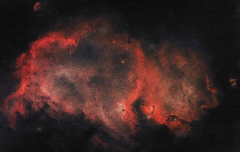IC1848 Nébuleuse l'Ame en version Starless