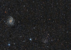 NGC6946 Galaxie du Feu d'artifice & NGC6939 Amas ouvert