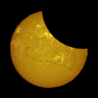 Eclipse partielle du 29 mars 2025 à 11 h 50