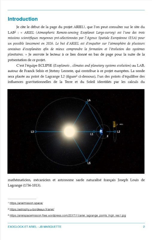 Participation Aux Programmes EXOCLOCK ARIEL De Recherches D exoplan tes 