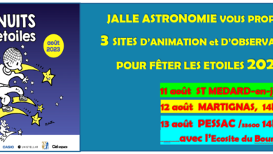 NUITS DES ETOILES 2023_ANIMATIONS JALLE ASTRONOMIE