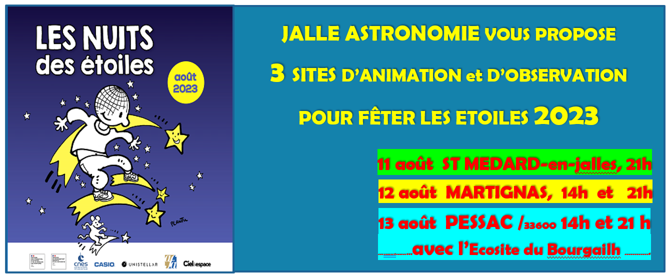 NUITS DES ETOILES 2023_ANIMATIONS JALLE ASTRONOMIE