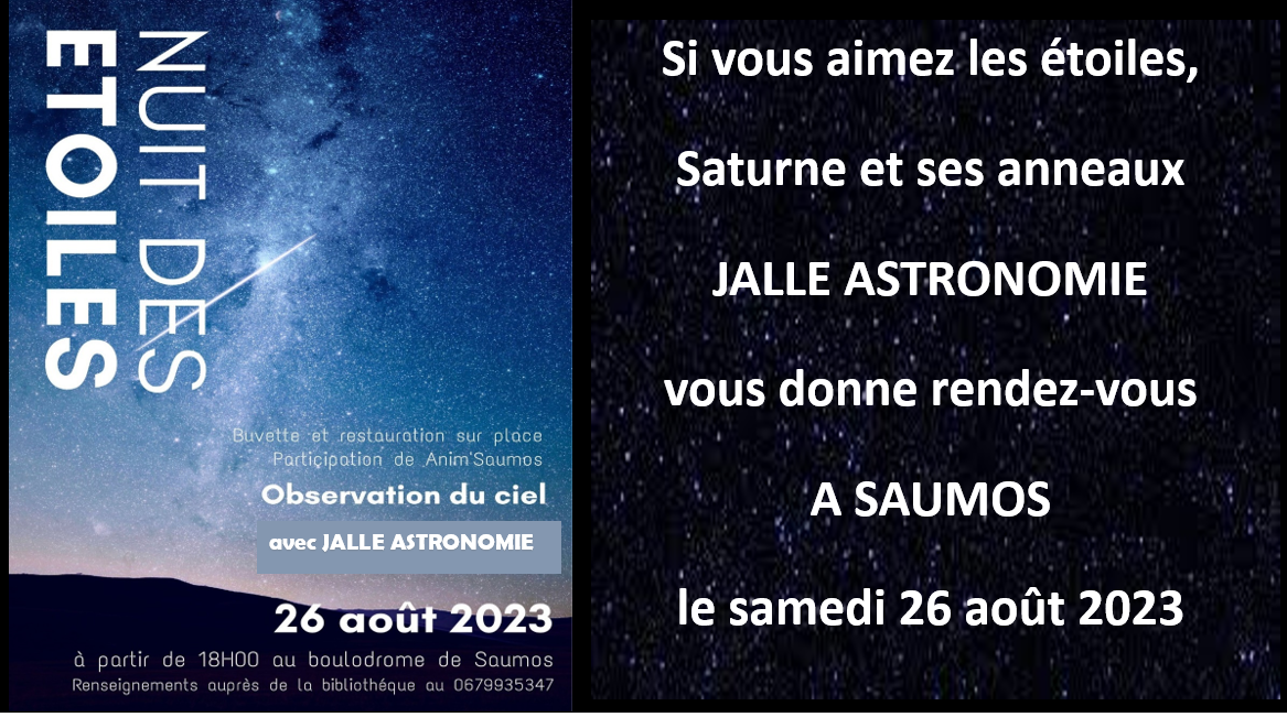 ANIMATION JALLE ASTRONIMIE, SAUMOS, 26/08/2023